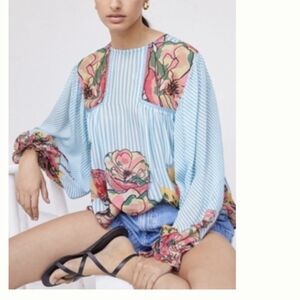 Vibrant Floral Women's Blouse